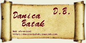Danica Batak vizit kartica